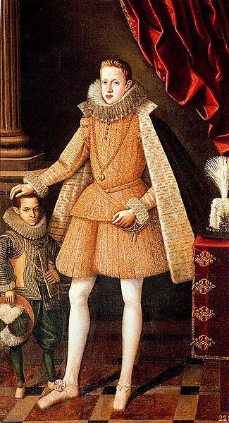 Portrait of infante Felipe (future Phillip IV) with dwarf Soplillo
